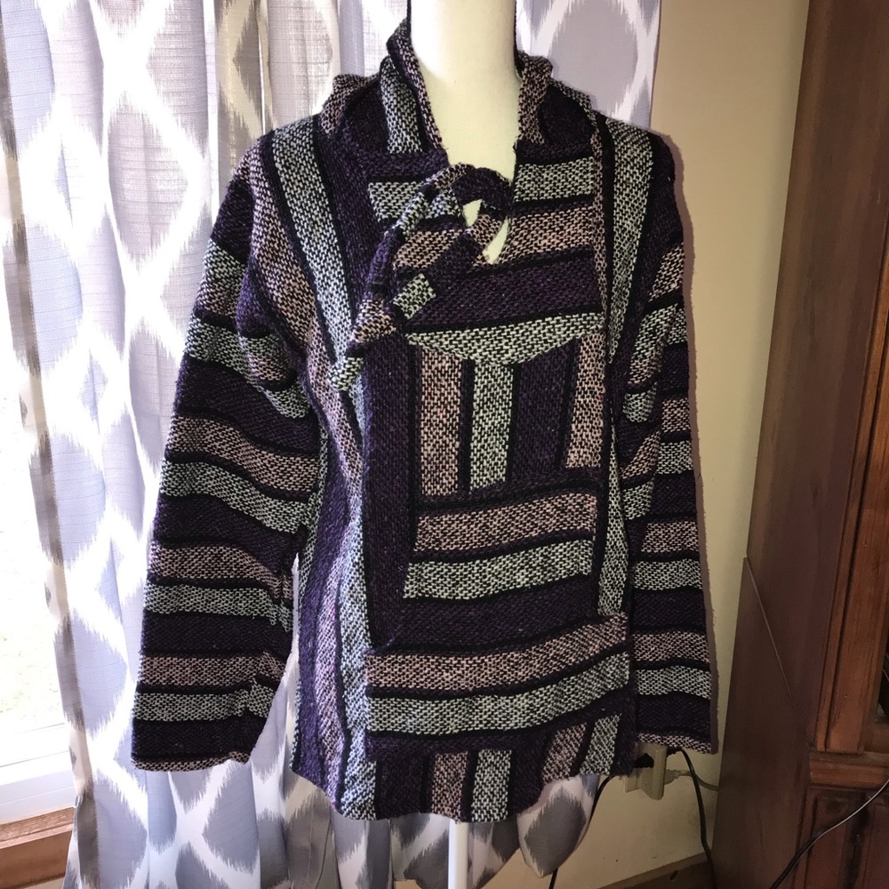 Artesanias Mickey Woven Hooded Pullover